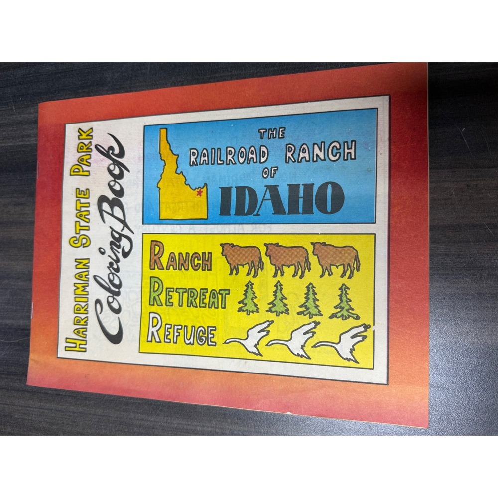 Vintage Harriman State Park Coloring Book The Railroad Ranch of Idaho Souvenir